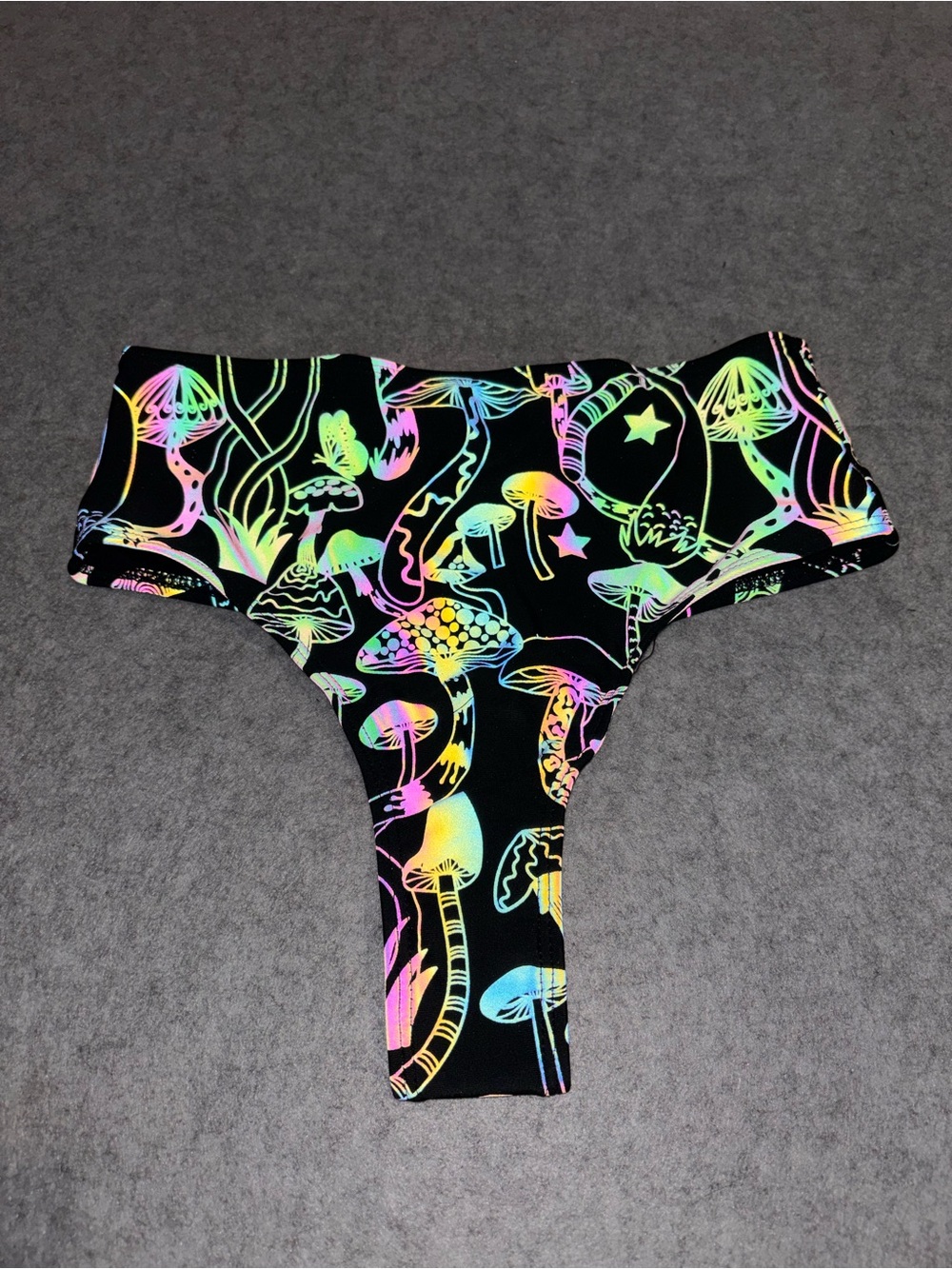 iHeartRaves Rainbow Flash Reflective Mushroom Fungi Rave Bottoms
